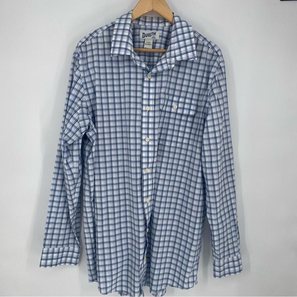 Duluth Men's Plaid Button Down Shirt Relaxed Fit Office Professional Large Tall